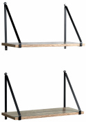2-pack Wandplanken \'Triangle\' - Natuur