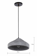 Hanglamp \'Grafite Circle\' - Cement