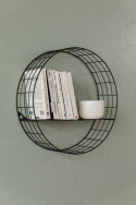 Wandplank \'Circle\' - Zwart/Metaal