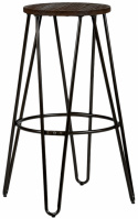 Kruk \'Rustic\' 75cm - Hout/Staal