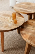 Salontafel \'Vintage\' Rond 50cm - Natuur