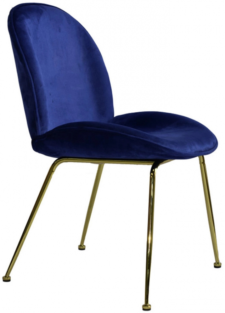 Stoel \'Lux\' - Blauw/Brass in de groep Meubels / Zitmeubels / Stoelen bij Reforma (SC-263F-blue)