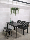 Bank met latten Vintage - Zwart