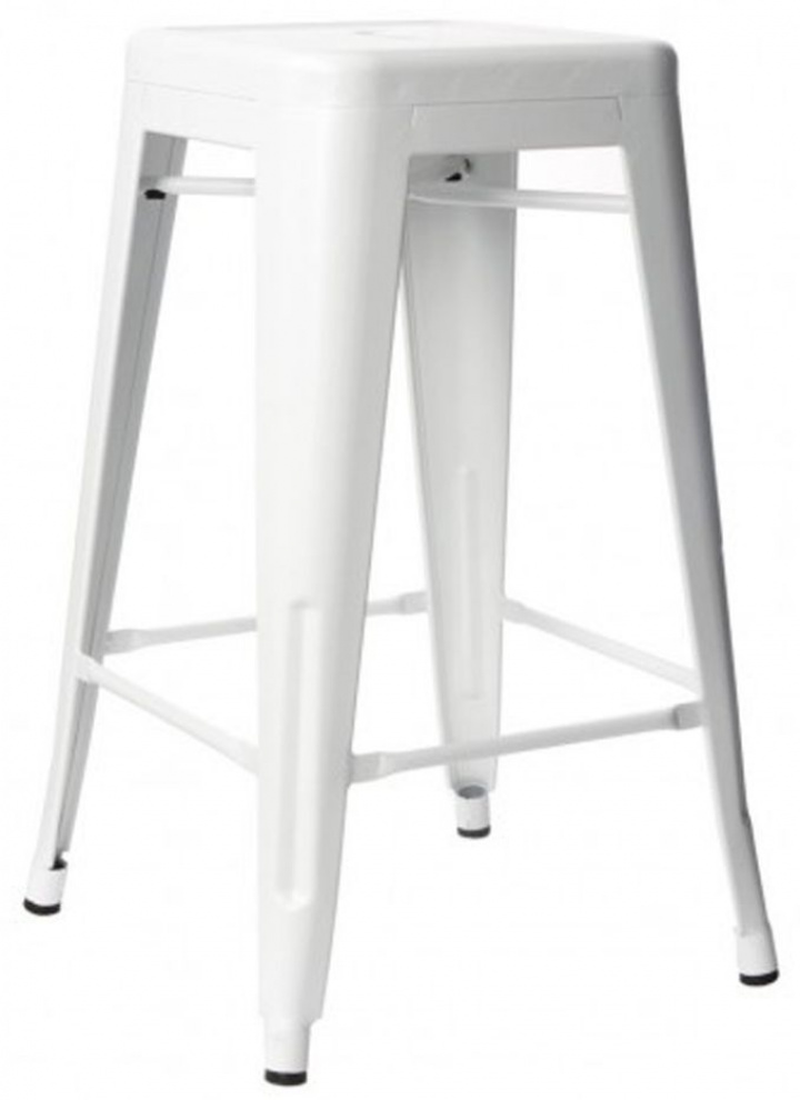 Kruk \'Montmartre\' 65cm - Wit in de groep Meubels / Zitmeubels / Houten krukken bij Reforma (SM-1025K-white-65)