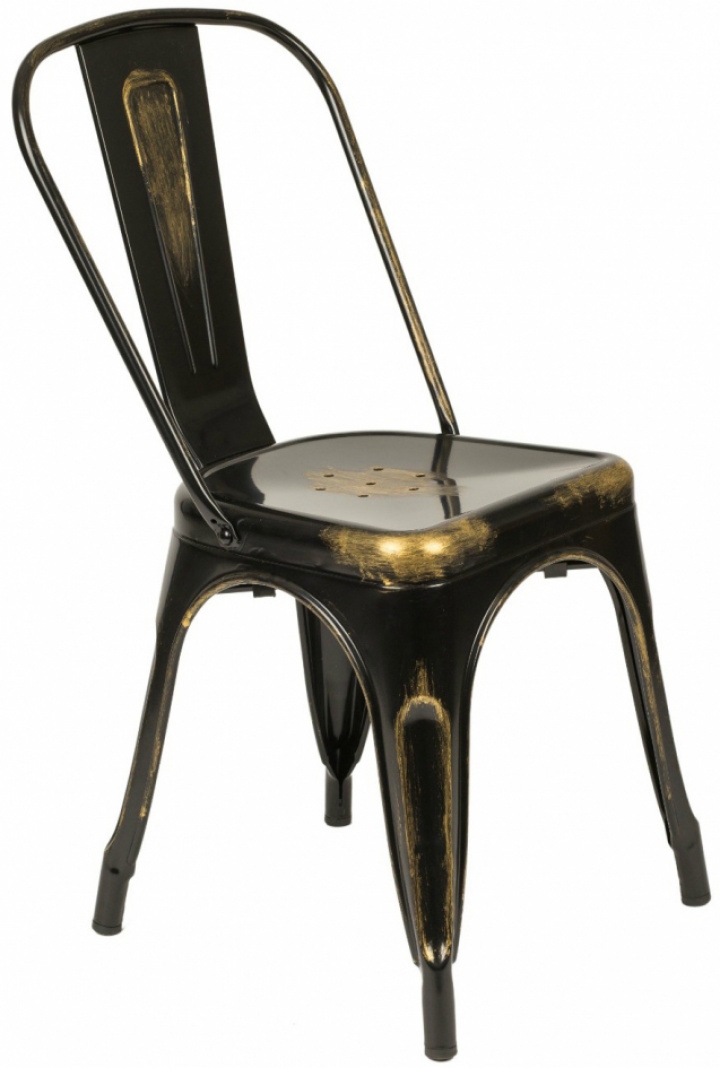 Stoel \'Montmartre\' - Vintage zwart/antiek in de groep Meubels / Zitmeubels / Stoelen bij Reforma (SM-1027C-sBlackgold)