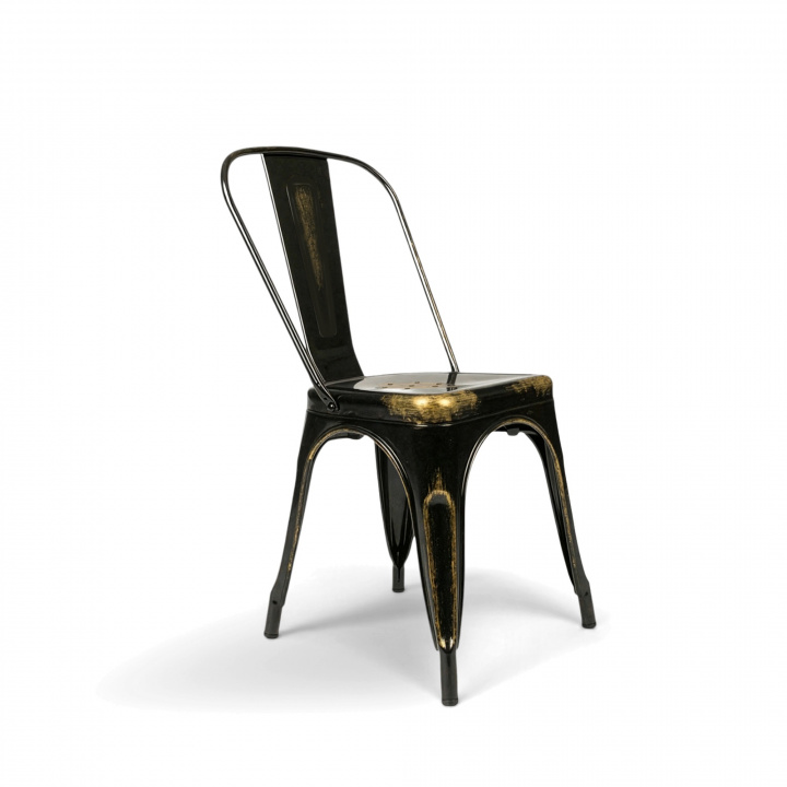 Stoel \'Montmartre\' - Vintage zwart/antiek in de groep Meubels / Zitmeubels / Stoelen bij Reforma (SM-1027C-sBlackgold)