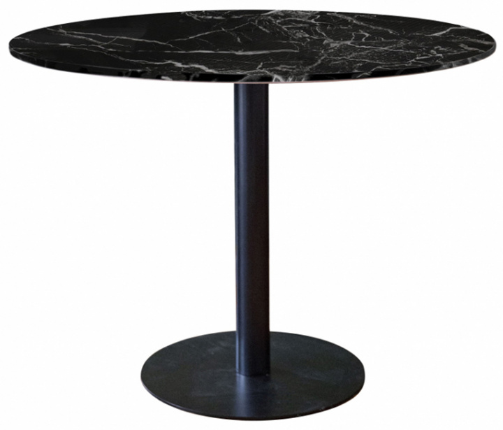 Eettafel \'Marbleous\' Rond 100cm - Zwart in de groep Meubels / Tafels / Ronde eettafels bij Reforma (ST-050B-100)