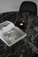 Eettafel \'Marbleous\' Rond 120cm - Zwart