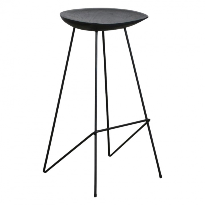 Kruk \'Teak\' 77cm - Zwart in de groep Meubels / Zitmeubels / Houten krukken bij Reforma (STLO00035B)