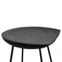 Kruk \'Teak\' 77cm - Zwart