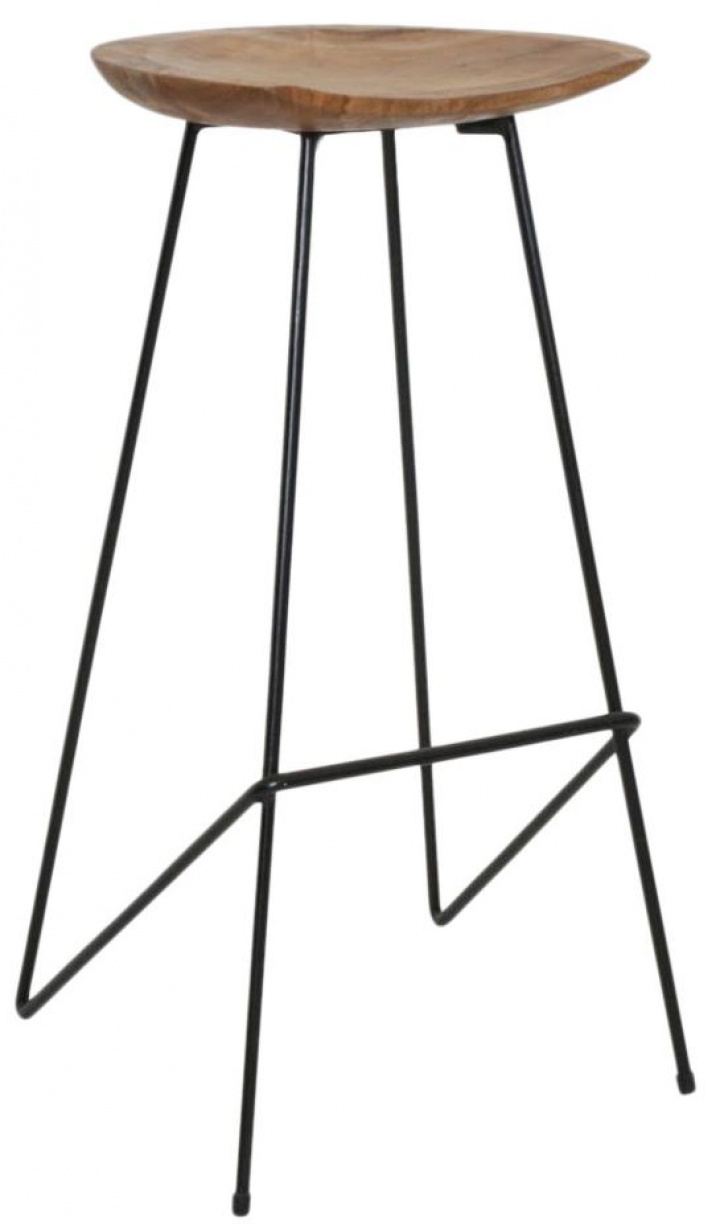 Kruk \'Teak\' 77cm - Naur in de groep Meubels / Zitmeubels / Houten krukken bij Reforma (STLO00035)
