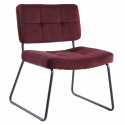 Fauteuil \'Kelly\' - Bordeau/Sammet
