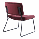 Fauteuil \'Kelly\' - Bordeau/Sammet