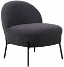 Fauteuil \'Gori\' - Donkergrijs/Bouclé