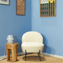 Fauteuil \'Gori\' - Wit/Teddy