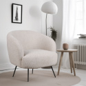 Fauteuil \'Capri\' - Beige/Bouclé