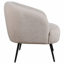 Fauteuil \'Capri\' - Beige/Bouclé