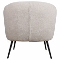 Fauteuil \'Capri\' - Beige/Bouclé