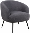 Fauteuil \'Capri\' - Donkergrijs/Bouclé