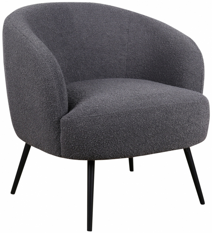 Fauteuil \'Capri\' - Donkergrijs/Bouclé in de groep Meubels / Zitmeubels / Fauteuils bij Reforma (T8047-boucle-dark-grey)