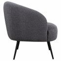 Fauteuil \'Capri\' - Donkergrijs/Bouclé