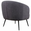 Fauteuil \'Capri\' - Donkergrijs/Bouclé