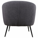 Fauteuil \'Capri\' - Donkergrijs/Bouclé