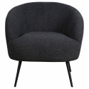 Fauteuil \'Capri\' - Grijs/Boucl&eacute;
