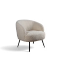 Fauteuil \'Capri\' - Wit/Boucl&eacute;