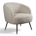 Fauteuil \'Capri\' - Wit/Boucl&eacute;
