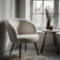 Fauteuil \'Capri\' - Wit/Boucl&eacute;