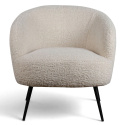Fauteuil \'Capri\' - Wit/Boucl&eacute;