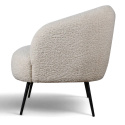 Fauteuil \'Capri\' - Wit/Boucl&eacute;