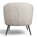 Fauteuil \'Capri\' - Wit/Boucl&eacute;