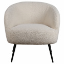 Fauteuil \'Capri\' - Wit/Boucl&eacute;
