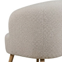 Fauteuil \'Capri\' met houten poten - Beige/Boucl&eacute;