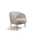 Fauteuil \'Capri\' met houten poten - Wit