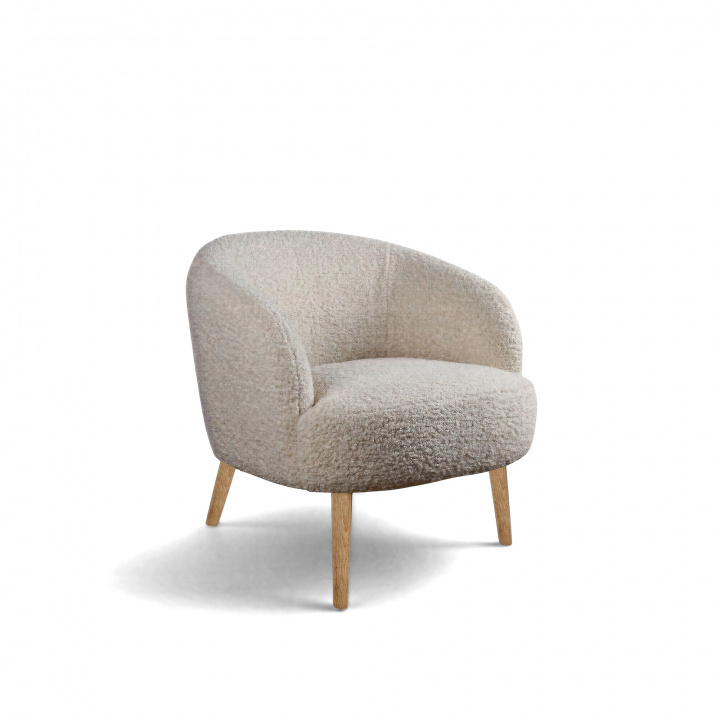 Fauteuil \'Capri\' met houten poten - Wit in de groep Meubels / Zitmeubels / Fauteuils bij Reforma (T8049-white)