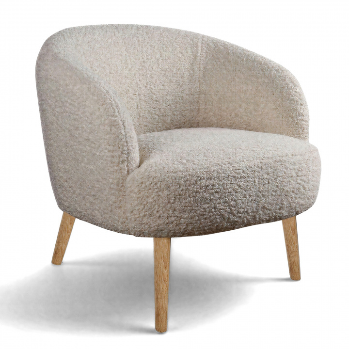 Fauteuil \'Capri\' met houten poten - Wit in de groep Meubels / Zitmeubels / Fauteuils bij Reforma (T8049-white)