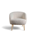 Fauteuil \'Capri\' met houten poten - Wit
