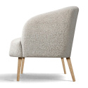 Fauteuil \'Capri\' met houten poten - Wit