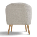 Fauteuil \'Capri\' met houten poten - Wit