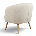 Fauteuil \'Capri\' met houten poten - Wit