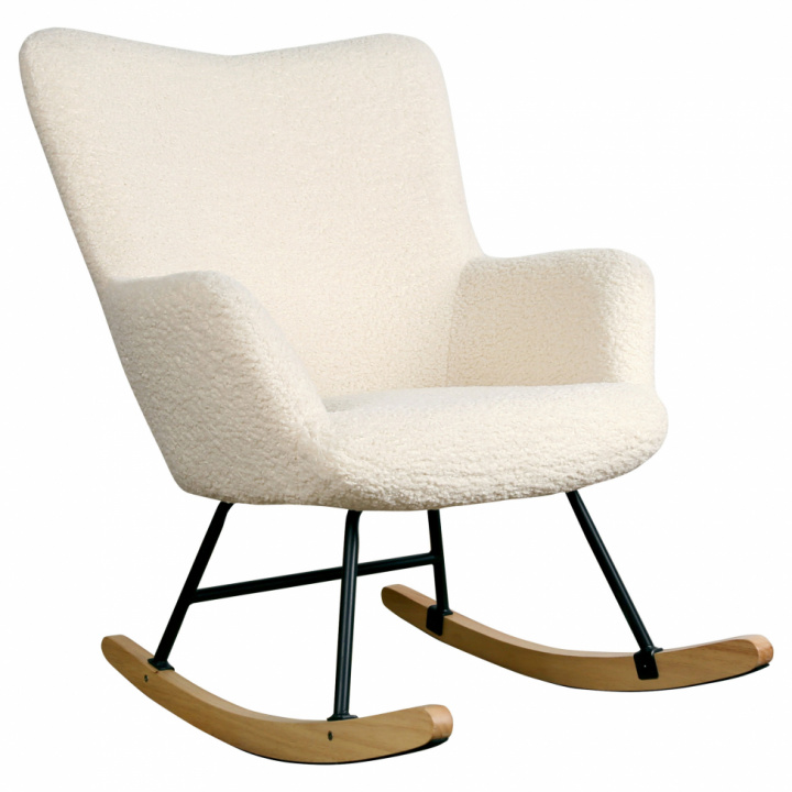 Schommelstoel \'Como\' - Wit/Teddy in de groep Meubels / Zitmeubels / Fauteuils bij Reforma (T8060C-white)