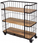 Industriewagen Vintage - IJzer/Hout