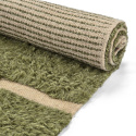 Hoogpolig Vloerkleed \'Kiberg handgeweven wol\' - Groen