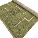 Hoogpolig Vloerkleed \'Kiberg handgeweven wol\' - Groen
