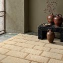 Hoogpolig Vloerkleed \'Leknes Handgeweven Wol\' - Beige