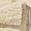 Hoogpolig Vloerkleed \'Leknes Handgeweven Wol\' - Beige
