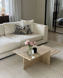 Wollen kleed \'Coastal\' 300x300cm - Crème